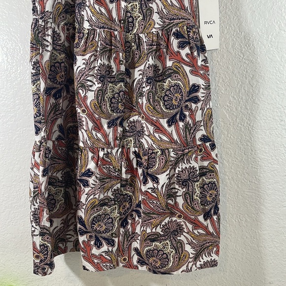 RVCA Frontier Paisley Dress Adjustable Straps Size Small NEW - Picture 4 of 12